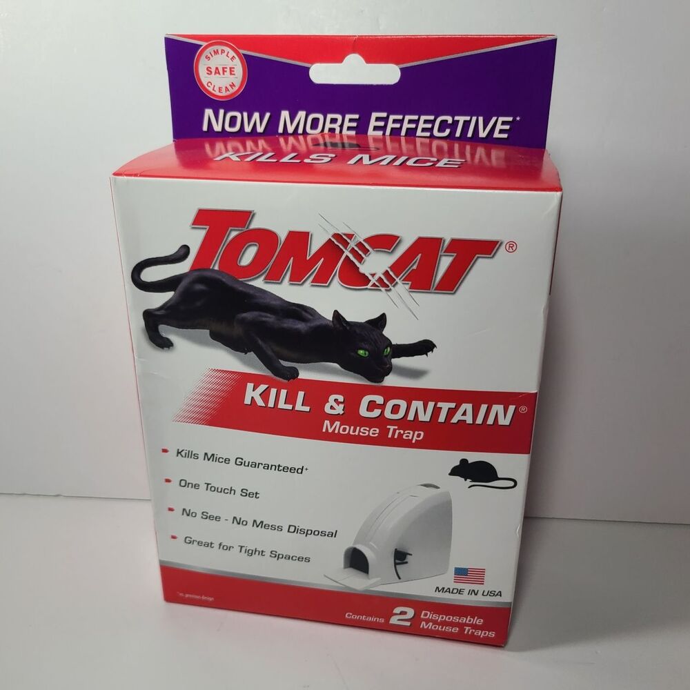 Tomcat Mouse Trap 2 Pack Kill And Contain Disposable No SEE No Mess